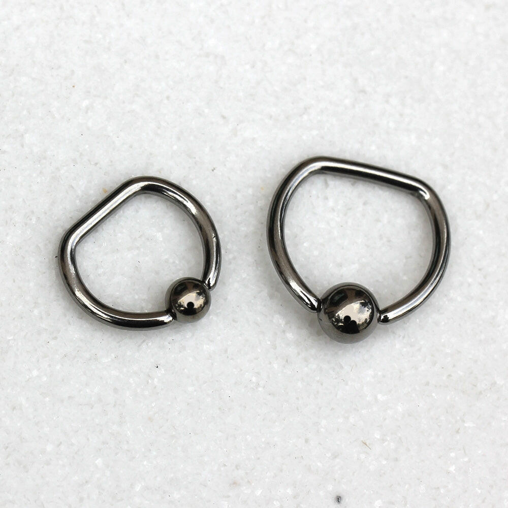 Titanium Flat Top Captive Bead Rings - Impulse Piercings