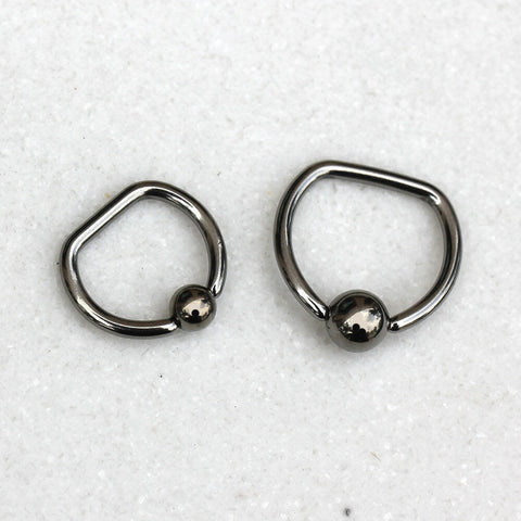 Titanium Flat Top Captive Bead Rings - Impulse Piercings