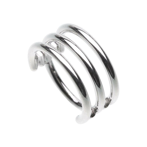 Triple Hoop Steel Seamless Hinged Clicker Ring.