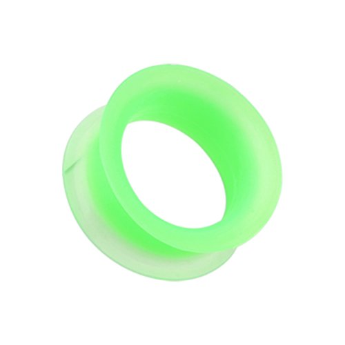 Ultra Thin Flexible Silicone Ear Skin Double Flared Tunnel Plug.