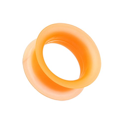 Ultra Thin Flexible Silicone Ear Skin Double Flared Tunnel Plug.