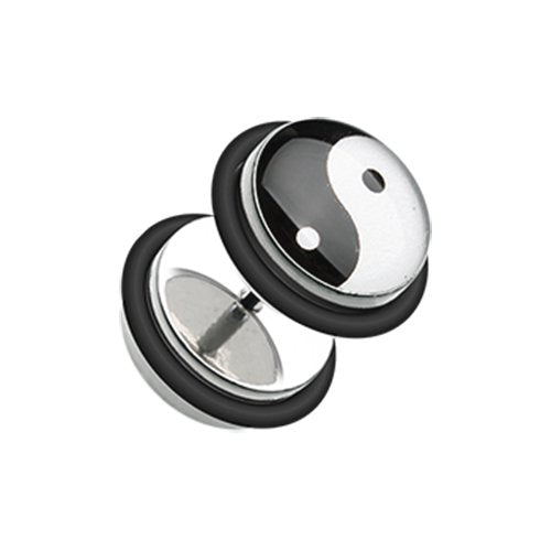 Ying Yang Steel Fake Plug with O-Rings.