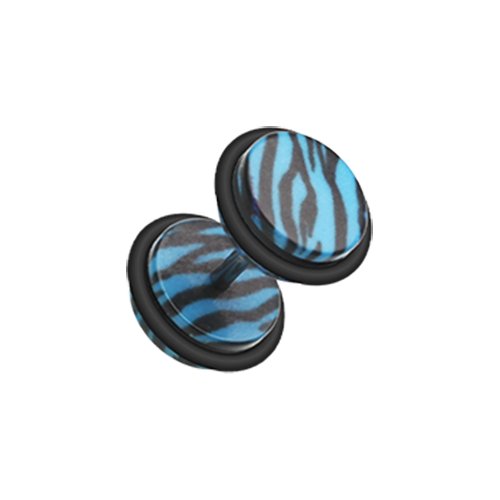 Zebra Print Acrylic Fake Plug.