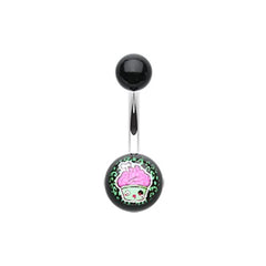 Zombie Cupcake Acrylic Logo Belly Button Ring.